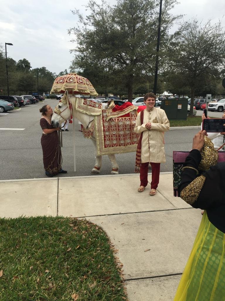 Bridal entry during a wedding ceremony
